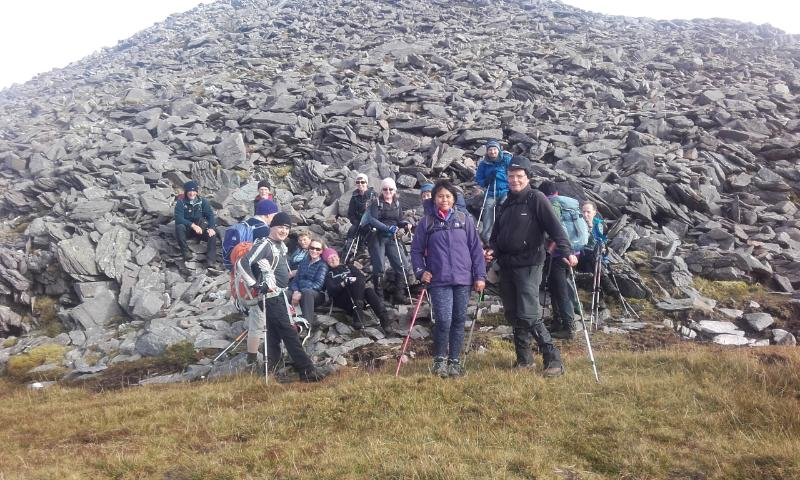 Happy faces of CMC members on Margaret's recent walk on Purple and Tomies